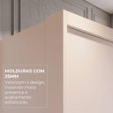 Ver mais imagens de Guarda-Roupa Casal com Vidro e LED 6 Portas e 6 Gavetas Multimóveis Crnvh-GRP144 Neve