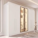 Ver imagem 1 de Guarda-Roupa Casal com Vidro e LED 6 Portas e 6 Gavetas Multimóveis Crnvh-GRP144 Neve