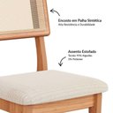 Ver imagem 3 de Mesa de Jantar 2 Lugares Tampo MDF Base Ripada Off White Freijó Bege Rústico 90cm Dalla Costa Mó