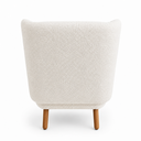Ver mais imagens de Poltrona com Puff Decorativo Cronos Bouclé Off White - Sallar Home