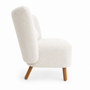 Ver imagem 7 de Poltrona com Puff Decorativo Cronos Bouclé Off White - Sallar Home
