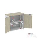 Ver imagem 7 de Armário Baixo para Escritório com 2 Portas P25 Branco/Castanheira Marrom