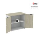 Ver mais imagens de Armário Baixo para Escritório com 2 Portas P25 Branco/Castanheira Marrom