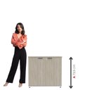 Ver imagem 6 de Armário Baixo para Escritório com 2 Portas P25 Branco/Castanheira Marrom