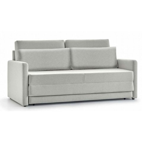 Sofá-cama 3 Lugares Mh-1606 Herval 176 Cm Colchão Casal Linho Cinza C