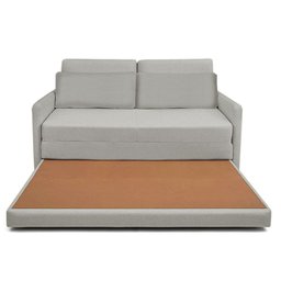 Sofá-cama 3 Lugares Mh-1606 Herval 176 Cm Colchão Casal Linho Cinza C - 5