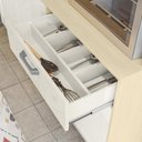 Ver imagem 5 de Armário Cozinha Dakota 1.6 Adega Porta Superior Basculante Gaveta com Organizador de Talheres -