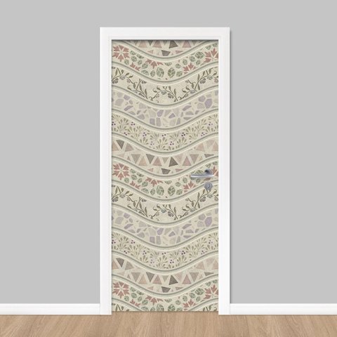 Adesivo de Porta - Terrazzo Floral Dekalque 83x213