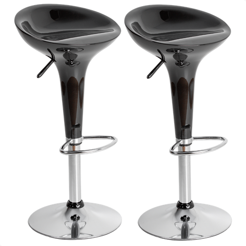 Kit 02 Un Banquetas Giratória Alta Tulipa Lotus Assento Abs