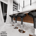 Ver imagem 7 de Kit 02 Un Banquetas Giratória Alta Tulipa Lotus Assento Abs