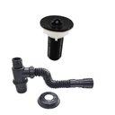 Ver imagem 2 de Kit Sifão Copo Preto para Lavatório Cuba Pia sem Ladrão e Válvula ABS Preta