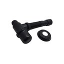 Ver imagem 3 de Kit Sifão Copo Preto para Lavatório Cuba Pia sem Ladrão e Válvula ABS Preta