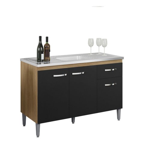 - Armário Gabinete Balcão Multiuso Gabriela S/tampo 120cm