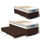 Ver imagem 1 de Cama Box com Auxiliar + Colchão de Molas Ensacadas Double Face Pillow Euro Alfa Probel Solteiro 88cm
