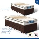 Ver imagem 7 de Cama Box com Auxiliar + Colchão de Molas Ensacadas Double Face Pillow Euro Alfa Probel Solteiro 88cm