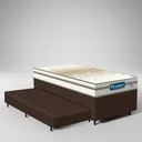 Ver imagem 4 de Cama Box com Auxiliar + Colchão de Molas Ensacadas Double Face Pillow Euro Alfa Probel Solteiro 88cm