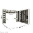 Ver imagem 4 de Guarda-Roupa Planejado de Canto Obliquo 8 Peças 9 Portas Orion CabeCasa MadeiraOriginals Bege/Aveia/Linho