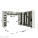 Ver imagem 4 de Guarda-Roupa Modulado de Canto Obliquo 8 Peças 9 Portas Orion CabeCasa MadeiraOriginals