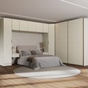 Ver imagem 1 de Guarda-Roupa Planejado de Canto Obliquo 8 Peças 9 Portas Orion CabeCasa MadeiraOriginals Bege/Aveia/Linho