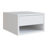 Mesa de Cabeceira Suspensa 1 Gaveta B87 Branco Novam Branco - 1