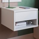Ver imagem 3 de Mesa de Cabeceira Suspensa 1 Gaveta B87 Branco Novam Branco