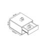 Mesa de Cabeceira Suspensa 1 Gaveta B87 Branco Novam Branco - 7