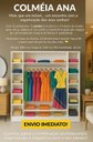 Ver imagem 5 de Armário Closet Modular 12 Prateleiras em Colméia e Arara Cabideiro Ana Branco