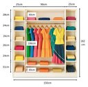 Ver imagem 4 de Armário Closet Modular 12 Prateleiras em Colméia e Arara Cabideiro Ana Branco