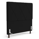 Ver imagem 1 de Cabeceira Cama Box Casal Mel 140cm com Frame Sintético Preto - Abmaza