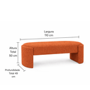 Ver imagem 4 de Recamier Puff Decorativo Fly 110cm Cama Casal Estofados:terra Cota
