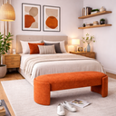 Ver imagem 1 de Recamier Puff Decorativo Fly 110cm Cama Casal Estofados:terra Cota