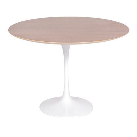 Mesa Saarinen Redonda Imbuia 137cm - Base Branca