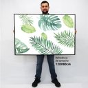 Ver imagem 2 de Quadro Decorativo em Canvas Folhagem Aquarela TaColado Moldura Flutuante 4,5cm Freijó 120 x 80cm