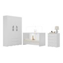 Ver imagem 2 de Quarto de Bebê Completo com Berço 3 em 1 para Colchão 130x60cm Liz Multimóveis Mp4555