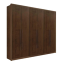 Ver imagem 1 de Guarda Roupa Casal 100% MDF 6 Portas 6 Gavetas 278cm Anápolis Castanho - Valverde