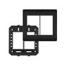 Placa Com Suporte Fame Habitat Black 4X4 Para 6 Módulos Horizontais Preta - 1