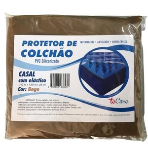 Protetor de Colchão Pvc Impermeável Casal Bege