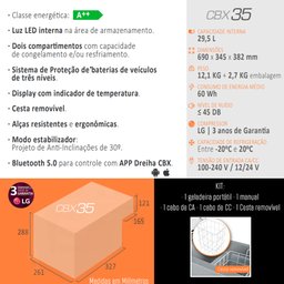 Geladeira Automotiva 29,5Lt Cooler Elétrico Portátil Camping - 4