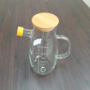 Ver imagem 4 de Jarra Água Suco Home&co com Tampa Bambu Borossilicato 650ml 20x9x9cm Transparente