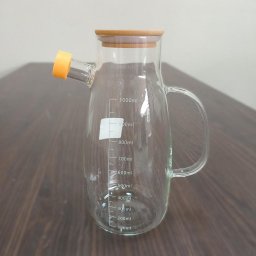 Jarra Água Suco Home&co com Tampa Bambu Borossilicato 650ml 20x9x9cm Transparente - 2