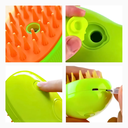 Ver imagem 4 de Escova Pet Autolimpante Verde Vapor Spray Pelo Gato e Cão