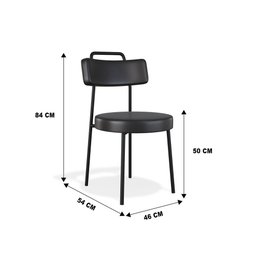 Cadeira Ster Couríssimo Preto - Belliv Decor - 8