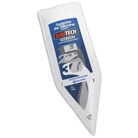 Selante Silicone Sachê 260 Gramas - 21783 - Bautech Bautech Selante de Silicone Sache 260g - 21783 -