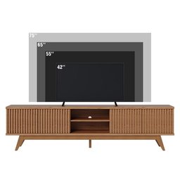 Rack para TV até 75 Polegadas com Ripado e 4 Portas Fortaleza - Colibri - 5