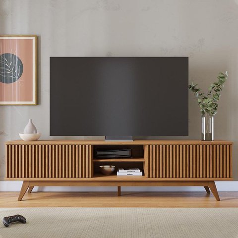 Rack para TV até 75 Polegadas com Ripado e 4 Portas Fortaleza - Colibri