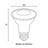 Lâmpada Led Par20 E27 - 8w 650lm 127v/220v 3.000k - 2