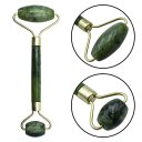 Ver imagem 2 de Kit 2 Rolo Massageador Facial Pedra de Jade + Placa Gua Sha