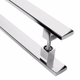 Puxador Inox para Porta Pivotante Madeira Vidro 1 Metro - 5