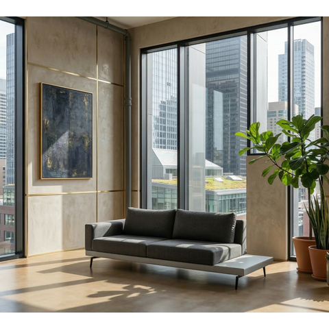 Sofá Game 4 Lugares 240 Living Contemporâneo