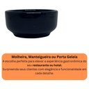 Ver imagem 2 de Kit 15 Mini Manteigueira Individual para Restaurante Porcelana Preta 60ml Porta Geléia para Hotel
